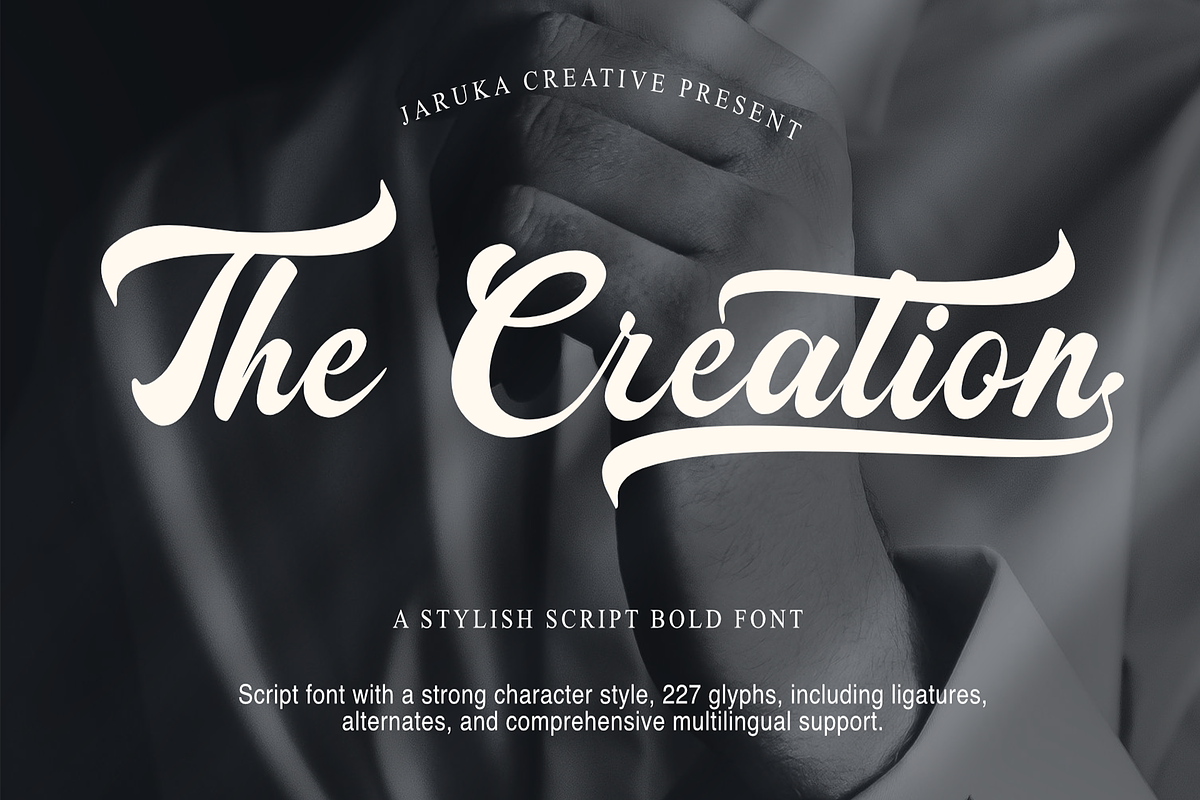 The Creation Script Bold Font, a Script Font by Jaruka (Photo 1 of 10)