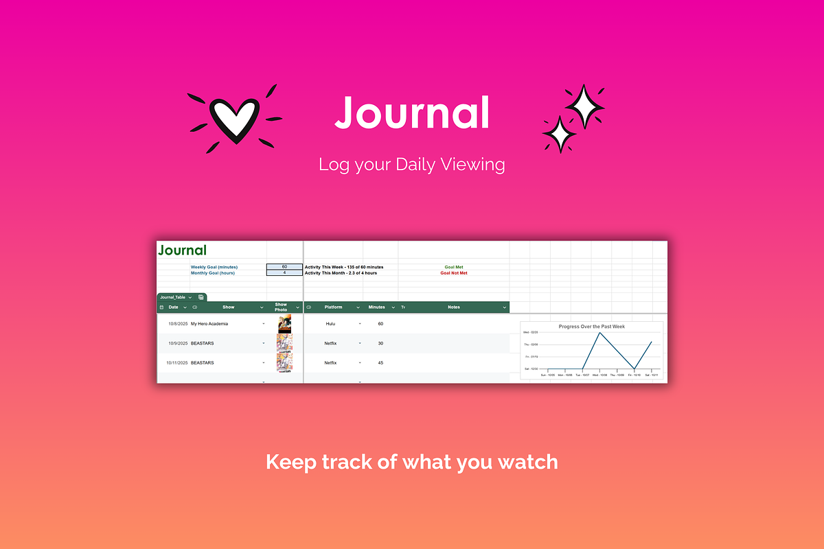 Anime Tracker - Google Sheets preview 6