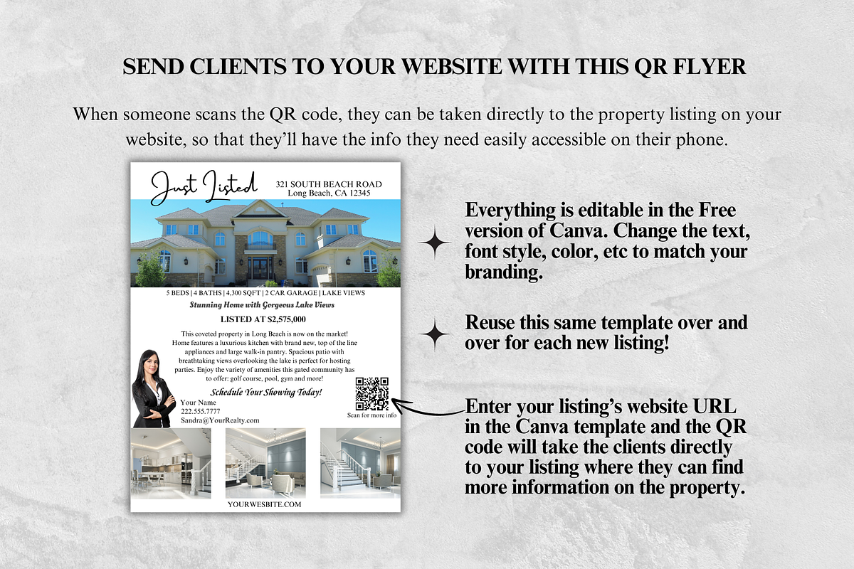 Real Estate Just Listed Flyer, a Flyer Template by GraphiqueGlow (Photo 2 of 6)