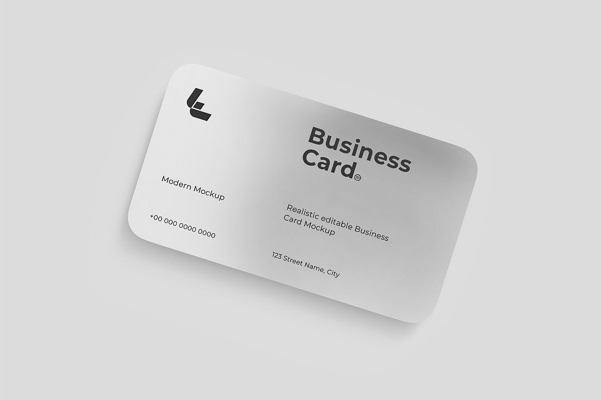 Realistic Rounded Business Card Mock, an Advertising Mockup by graphypix (Photo 3 of 4)