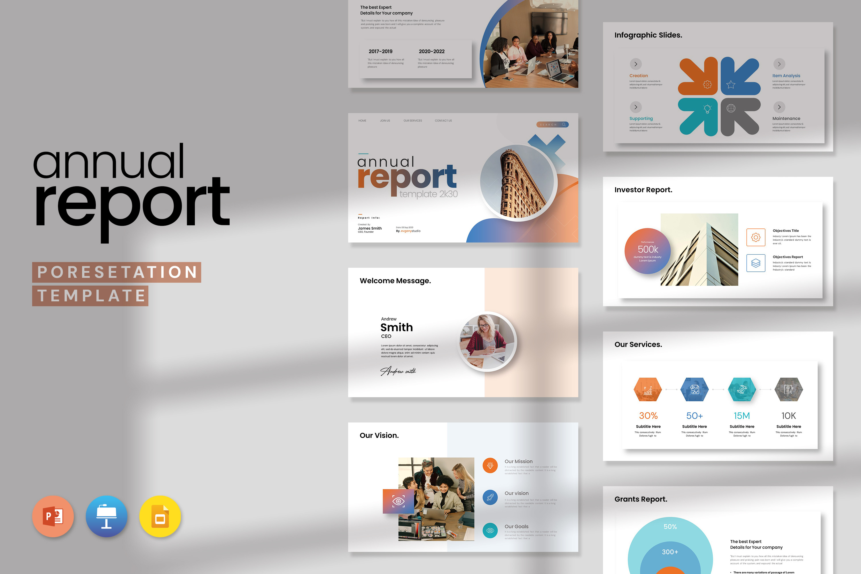 Annual Report Presentation Template, a Presentation Template by ...