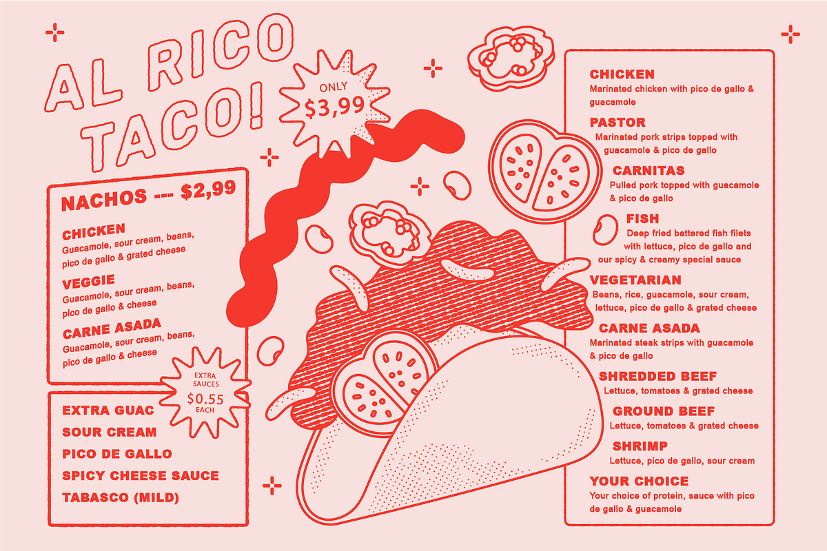 MEXICAN FOOD VECTOR ILLUSTRATIONS, a Food Illustration by TheFoodAtlas (Photo 16 of 16)