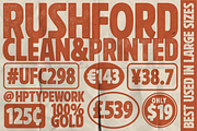 Rushford - Clean & Printed, a Sans Serif Font by Hendra Pratama (Thumbnail 1 of 16)