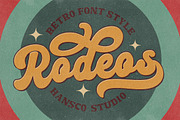 Rodeos - Retro Bold Script Font, a Script Font by HansCo Studio (Thumbnail 1 of 7)