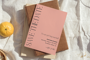 Daisy Wedding Save The Date CANVA, an Invitation Template by StudioVonBraitenberg