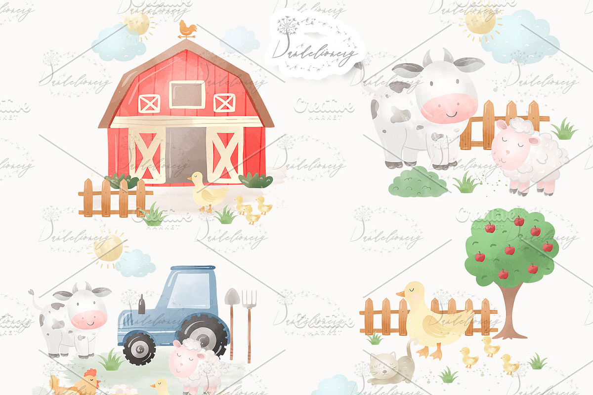 Cute Farm design, an Animal Illustration by designloverstudio (Photo 2 of 3)