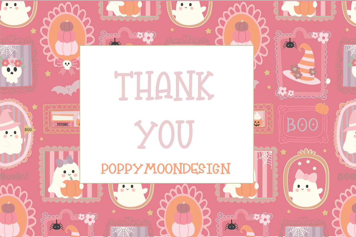 Spooky frames paper and clipart set, an Illustration by Poppymoondesign (Photo 5 of 5)