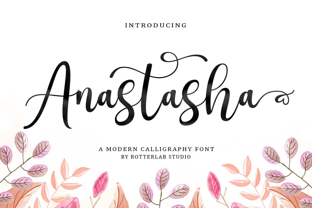 Anastasha Script, a Script Font by Rotterlab Studio (Photo 1 of 7)