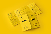 Square Gatefold Brochure Mockup, a Mockup by Toasin Studio (Thumbnail 1 of 12)