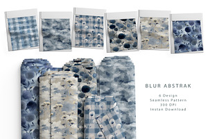 6 Seamless Pattern: Blur Abstract