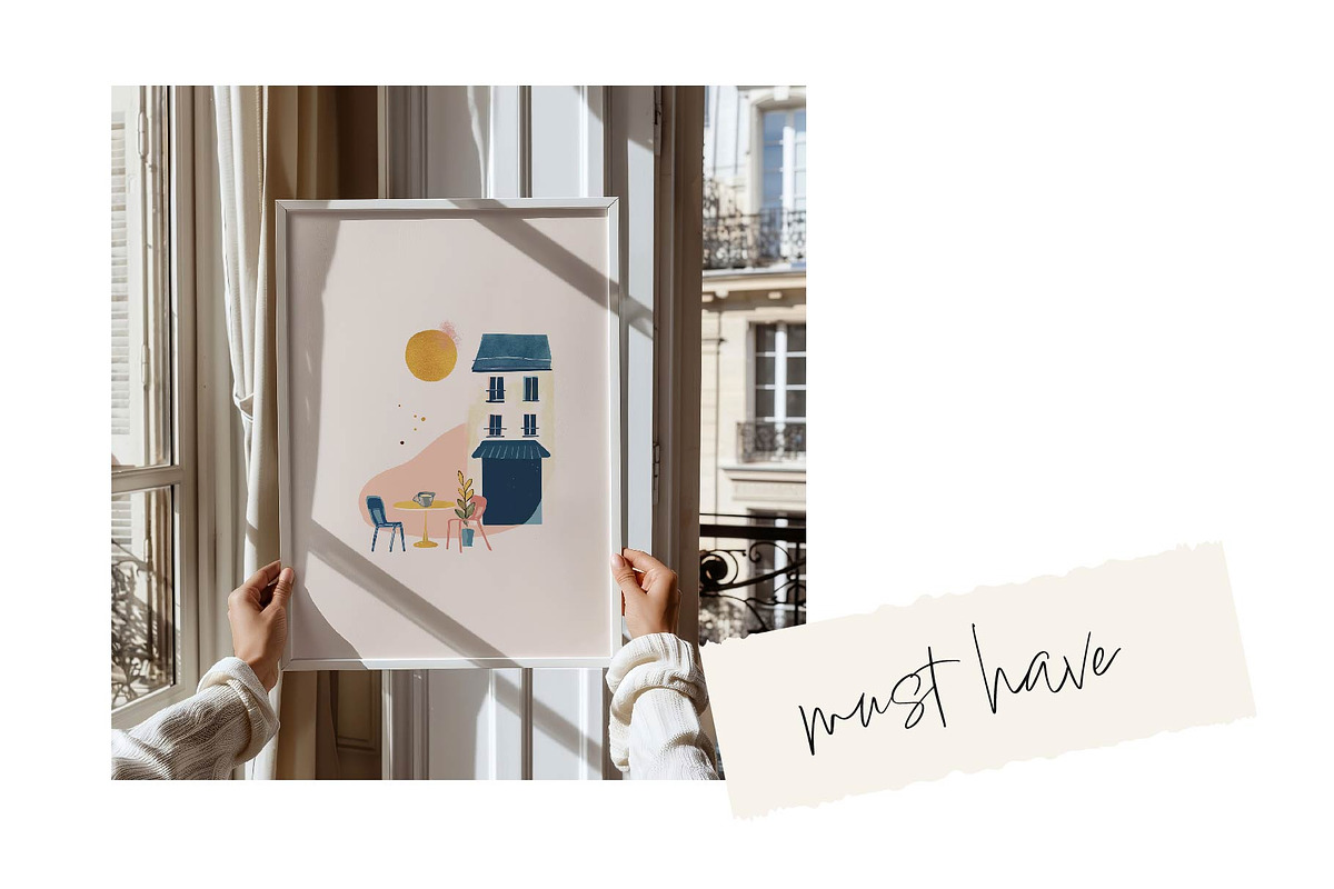 BUNDLE Frame Mockups with Person, a Household Mockup by MOAROShop (Photo 2 of 8)