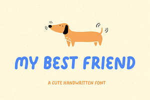 My Best Friend Cute Handwritten Font