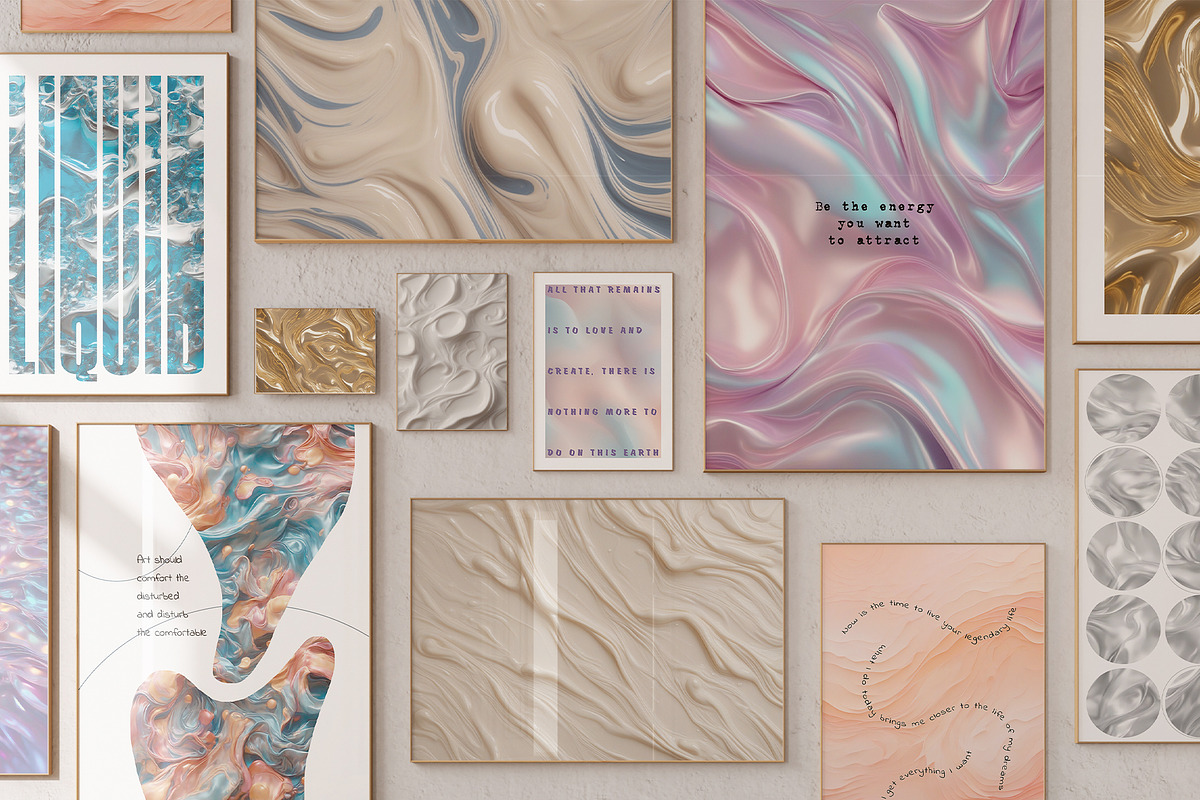 200 Liquid backgrounds. Posters, a Background Graphic by ApetekMarket (Photo 4 of 17)