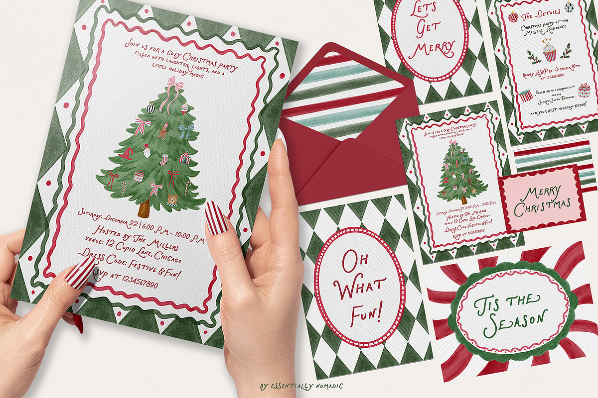 Christmas Circus Cliparts & Frames, an Object Graphic by Essentially Nomadic (Photo 4 of 9)
