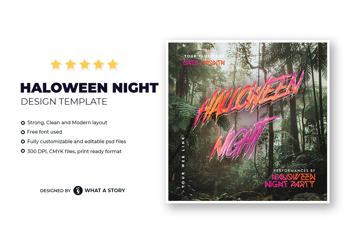Halloween Night Flyer Template, a Flyer Template by What a Story