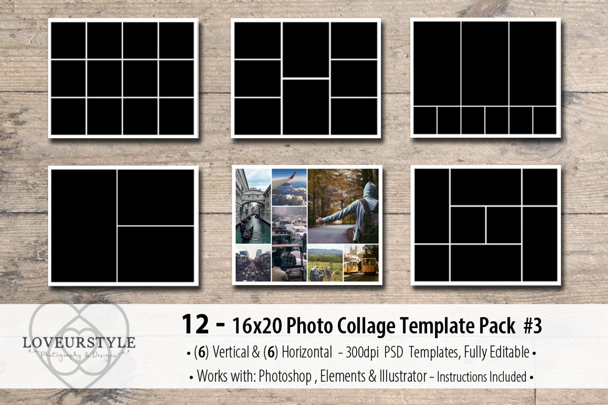 16x20 Photo Template Pack 3, a Marketing Template by Loveurstyle Designs (Photo 1 of 3)