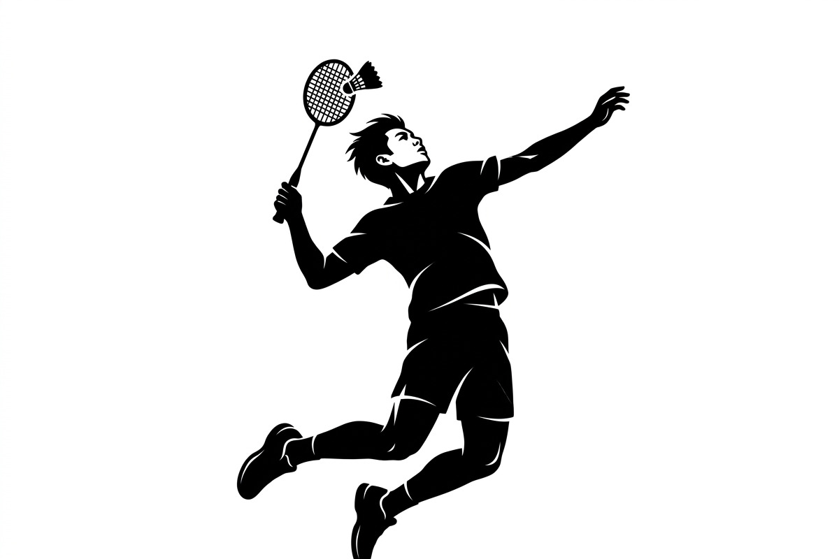 60 Badminton Player Smash Silhouette, a Person Illustration by Amazin_art (Photo 15 of 26)