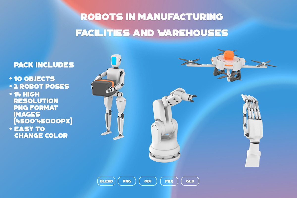 Robots In Manufacturing Facilities, an Object 3D Model by Artem Varnitsin (Photo 1 of 16)