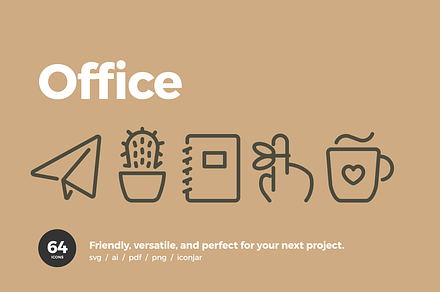 Office Icons — Pixi Line, an Outline Icon by Scott Dunlap