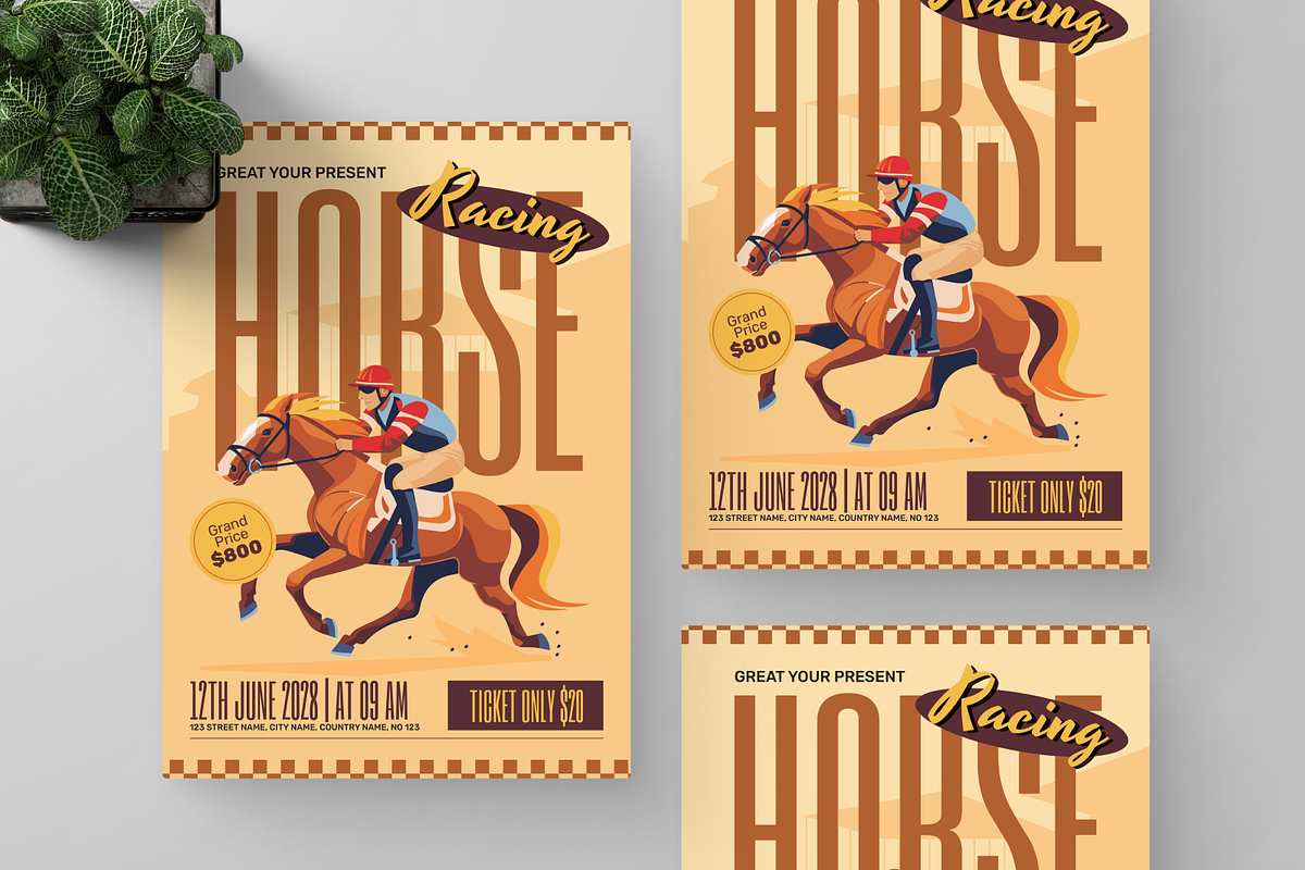 Horse Race Flyer, a Flyer Template by Annora Studio (Photo 5 of 5)