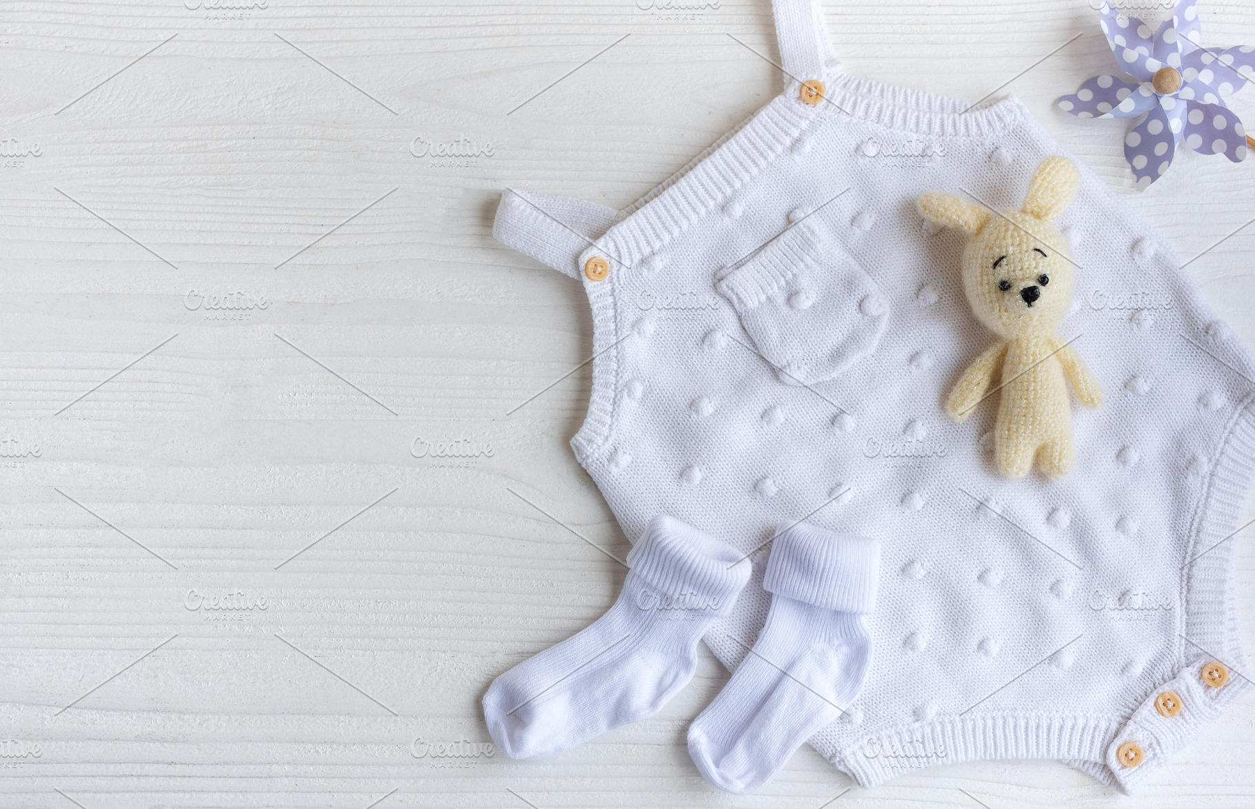 Set of white clothes and accessories for newborn baby., a Beauty & Fashion Photo by Olena Rudo