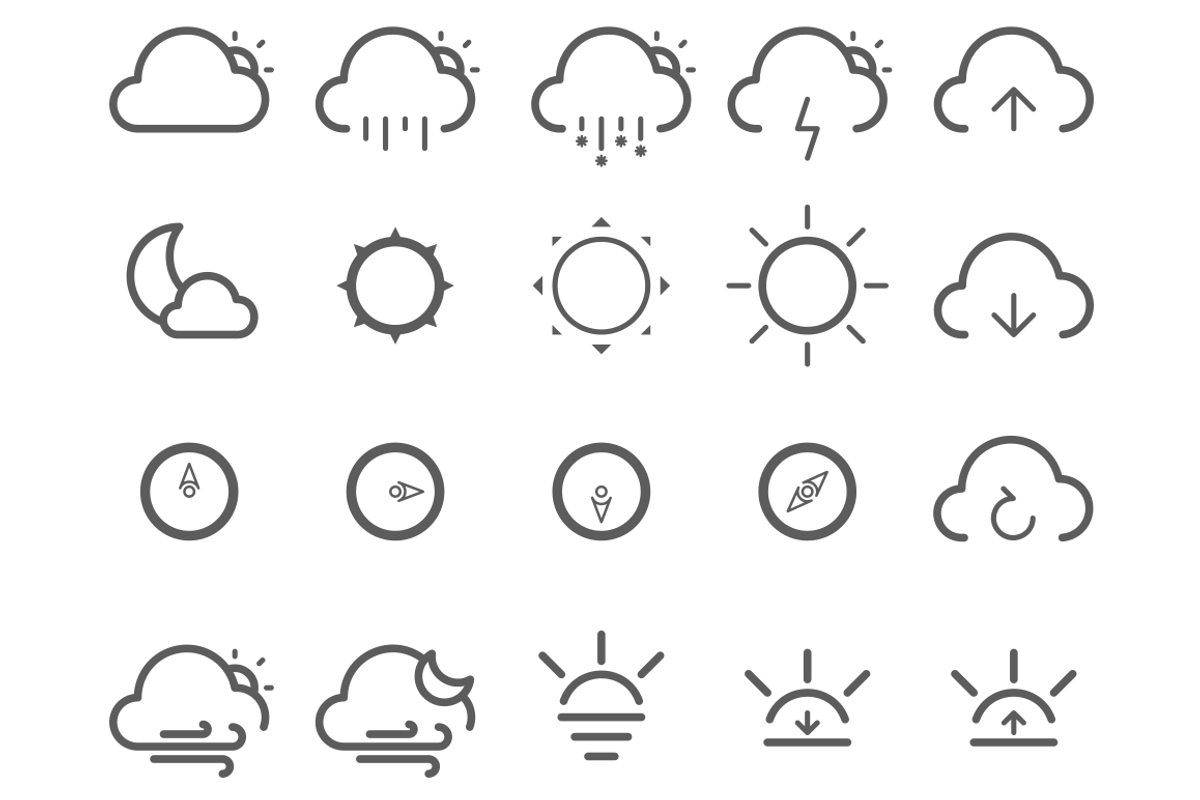 Weather Icons Set, an Outline Icon by Iconify (Photo 3 of 3)