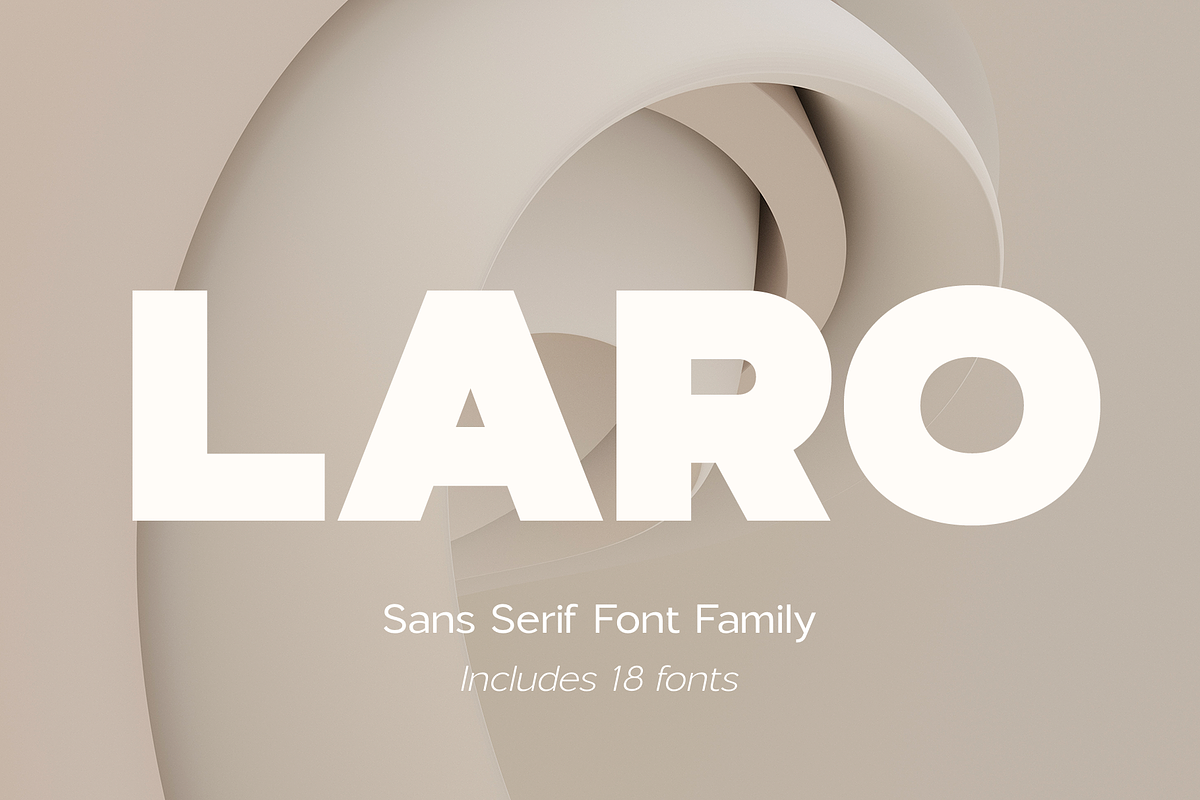 Laro Font Family, a Sans Serif Font by Larin Type Co. (Photo 1 of 12)
