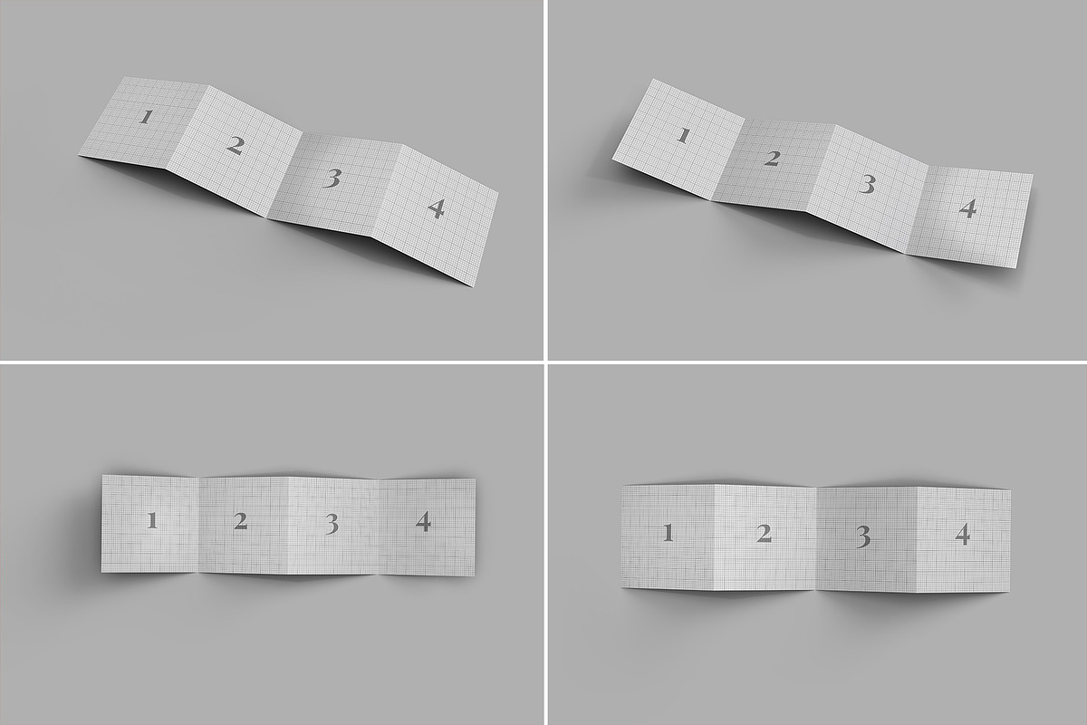 4 Fold Square Brochure Mockup, an Advertising Mockup by Illusiongraphic (Photo 11 of 19)