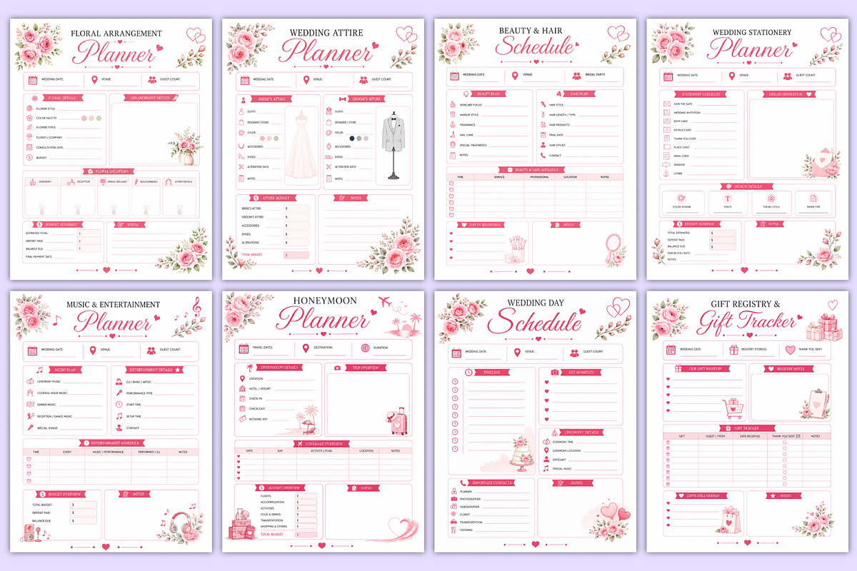 2027 Wedding Planner | Couple, a Stationery Template by Mustafiz (Photo 5 of 5)