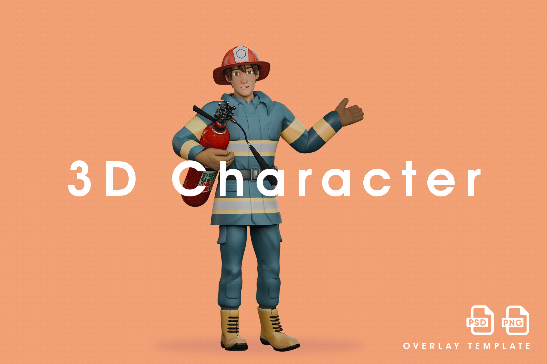 firefighter with giving explanation, a Person Illustration by ...