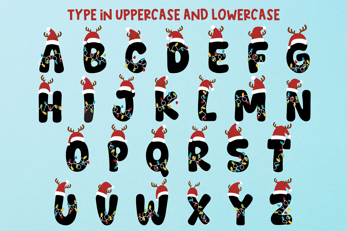 Christmas Light - Color Font, a Font by Adalin Shop (Photo 2 of 4)