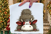 Funny Western Cows Clipart, an Illustration by Craft Nest (Thumbnail 4 of 8)