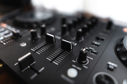 Close-up  dj controller and Sound mixing desk at home, an Arts & Entertainment Photo by Art Rachen