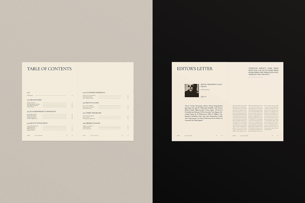 Beauty Brand Magazine Template, a Magazine Template by ArtisanaAura (Photo 4 of 16)