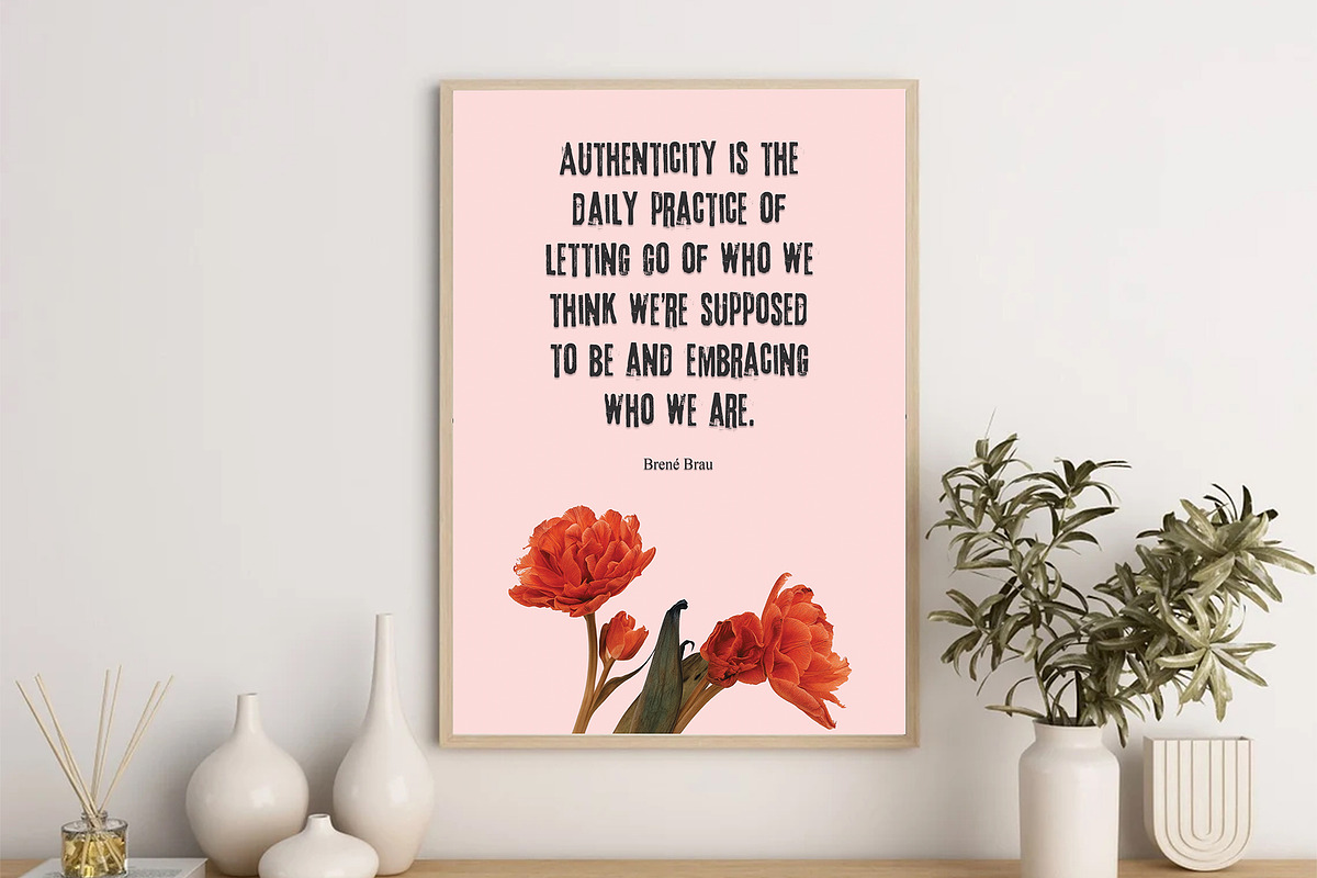 Authenticity Quote Wall Art Print, a Decorative Illustration by DesignDevisers (Photo 4 of 6)