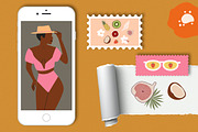 Groovy summer retro abstract clipart, an Object Graphic by Sofico (Thumbnail 5 of 16)
