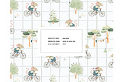 Woodland Mouse Bicycle pattern, a Pattern Graphic by Milatoo (Thumbnail 2 of 3)