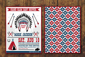 POW WOW Invitation Card