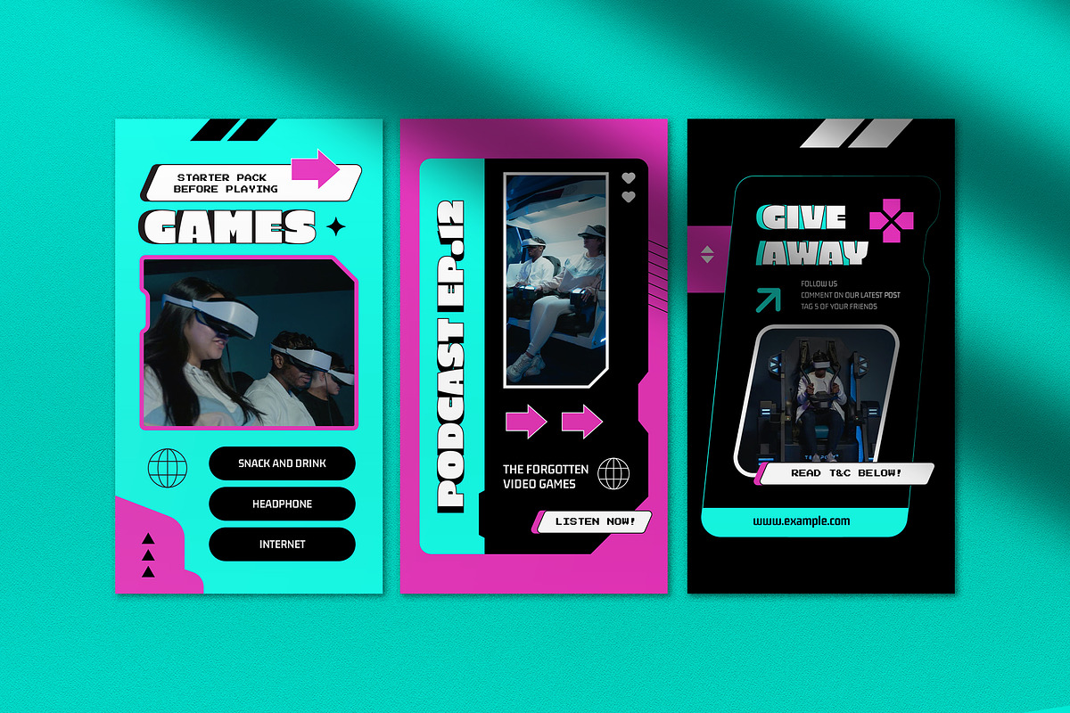 Video Games Instagram Pack, a Social Media Template by graphicook (Photo 4 of 5)