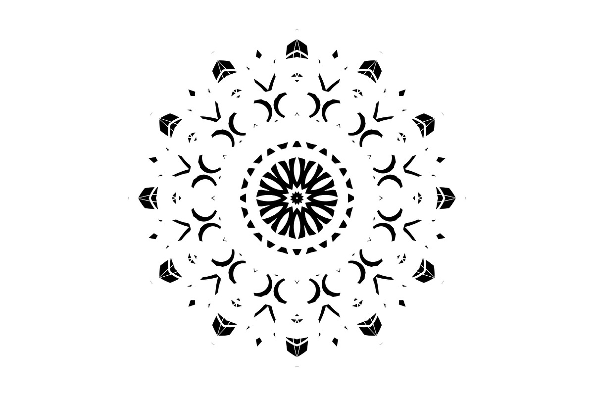 Black White Mandala Illustration Set, a Decorative Illustration by NJ Himel (Photo 75 of 101)