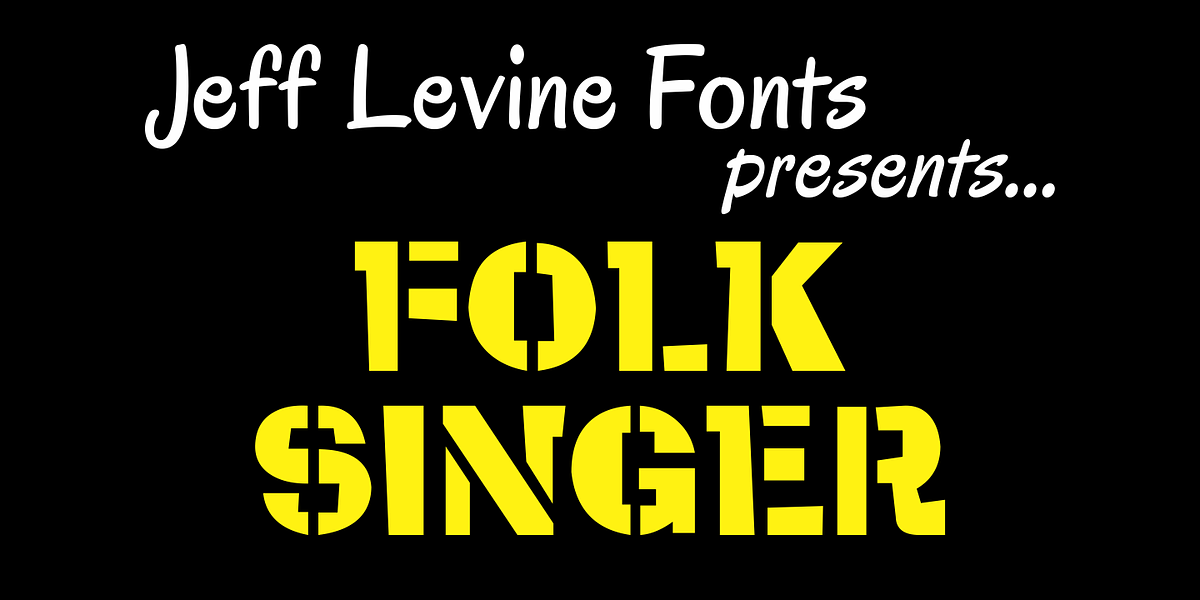 Folk Singer JNL, a Slab Serif Font by Jeff Levine Fonts