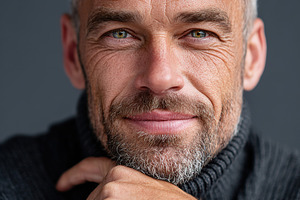 Smiling man in turtleneck sweater portrait, a Person Photo by AlyaAnd