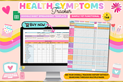 Health Symptoms Tracker Google Sheet, a Stationery Template by bellaROSEworkshop (Thumbnail 5 of 5)