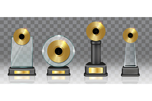 Music Award Realistic Vector Mockup