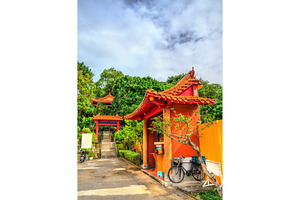 Linji huguo chan a zen buddhist containing taipei, taiwan, and temple, an Architecture Photo by Leonid Andronov