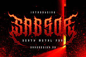 SabsoR Metal Horror Font, a Blackletter Font by dansdesign