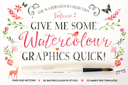 20%off • Watercolour Graphics Quick!, an Illustration by Nicky Laatz (Thumbnail 1 of 5)