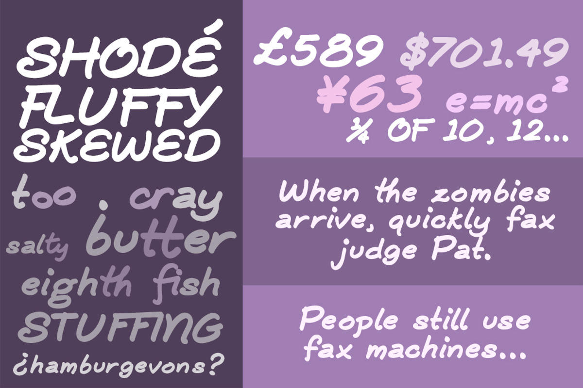 Shodé handwriting font preview 3
