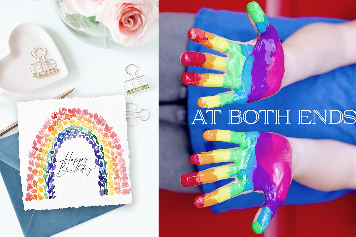 Rainbow Mix Watercolor, an Object Illustration by Olga Koelsch (Photo 8 of 16)