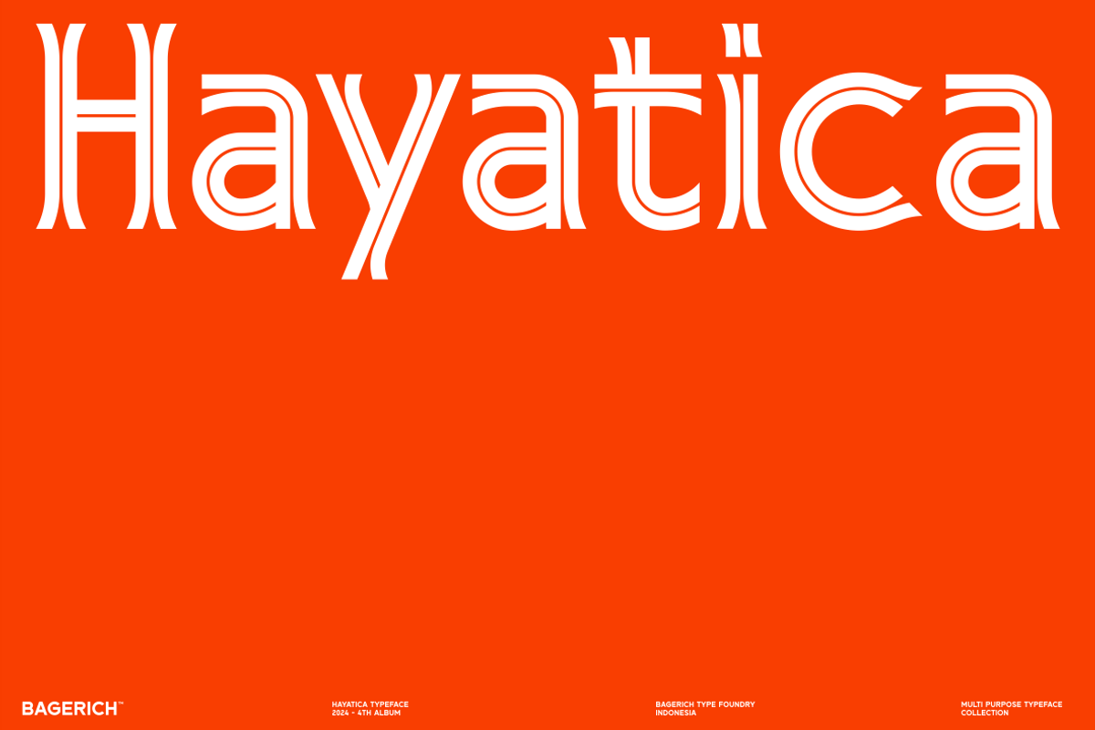 HAYATICA, a Sans Serif Font by Bagerich Type Foundry (Photo 1 of 16)